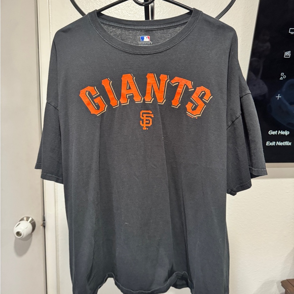 Genuine Merchandise Gray and Orange Giants Short Sleeve Tee